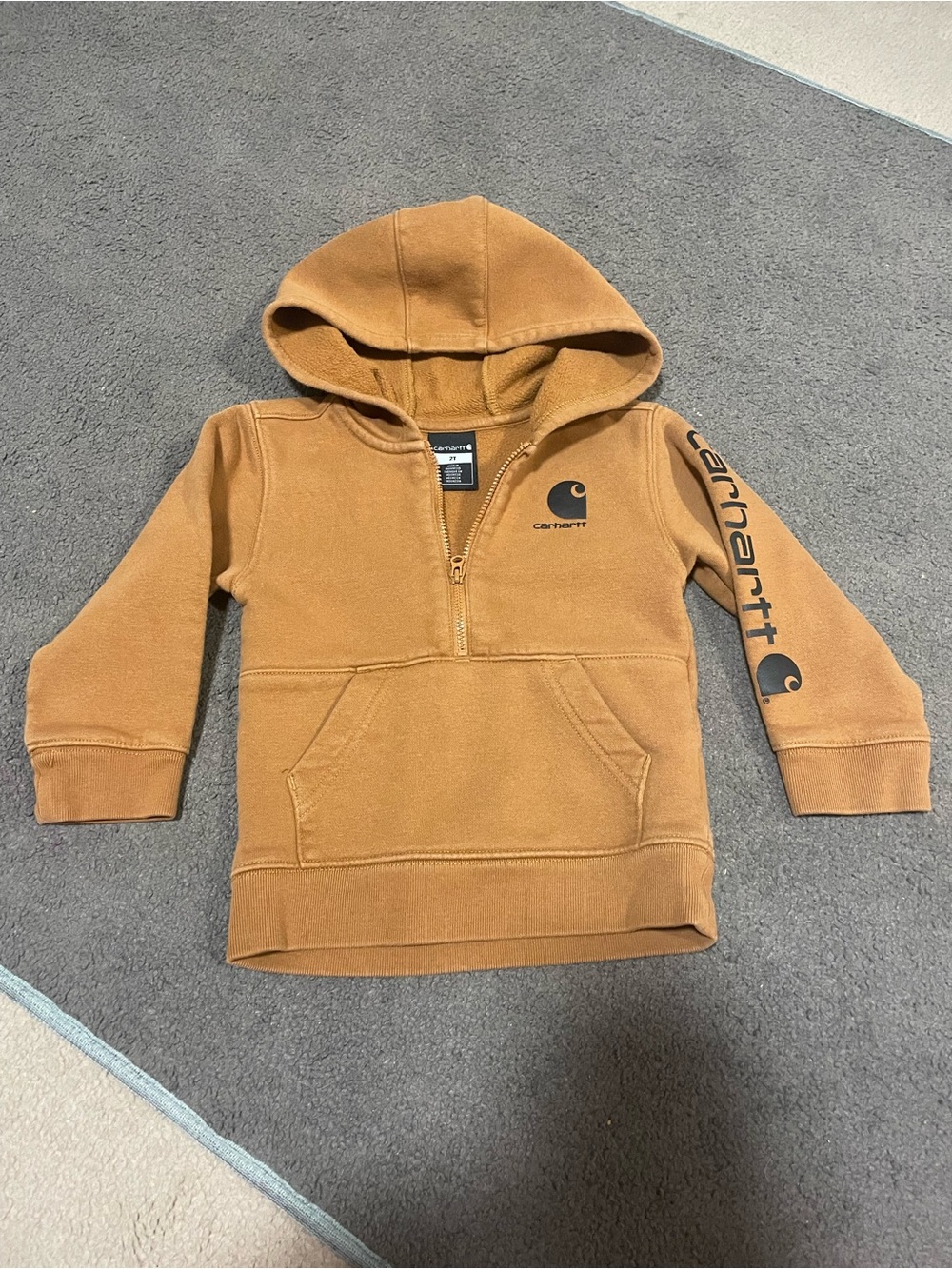 Carhartt Kids' Brown Hooded Pullover Sweatshirt